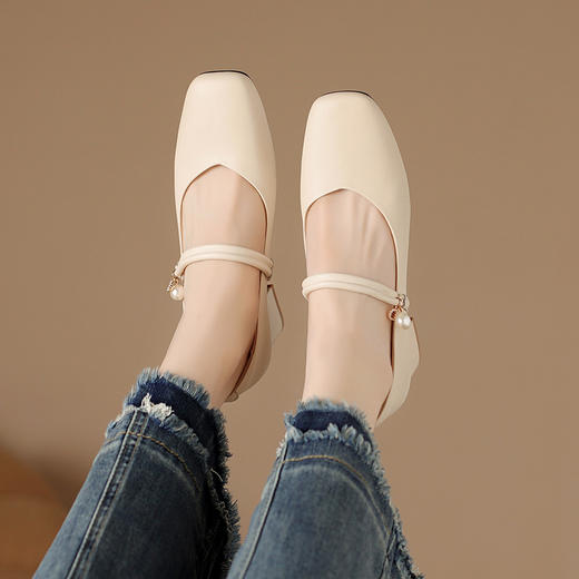 品质好货 | 索菲娅春秋2024年新款头层牛皮玛丽珍女鞋 SF42111713 商品图3