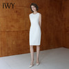 IWY/白色圆领无袖收腰显瘦连衣裙法式轻奢高级设计感百搭背心裙女Q14259 商品缩略图3