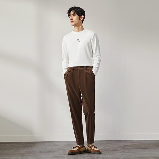 柒牌男装九分锥形裤男2024秋冬新品时尚潮流百搭松紧腰休闲萝卜裤	127H72760 商品图3