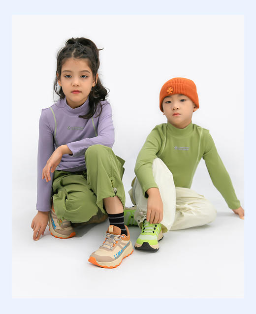 力丼田儿童户外秋冬款 吸湿保暖长袖打底 19%羊毛吸湿柔软亲肤 L2421S017CCPE 商品图4