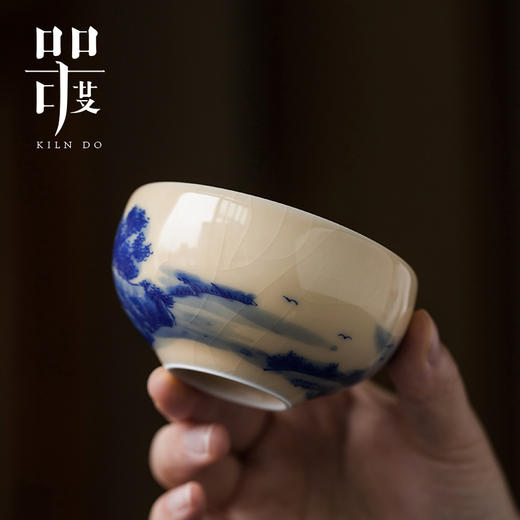 问鼎器度汝窑鹅黄青花玉成杯（丹崖万壑）（缺货） 商品图2