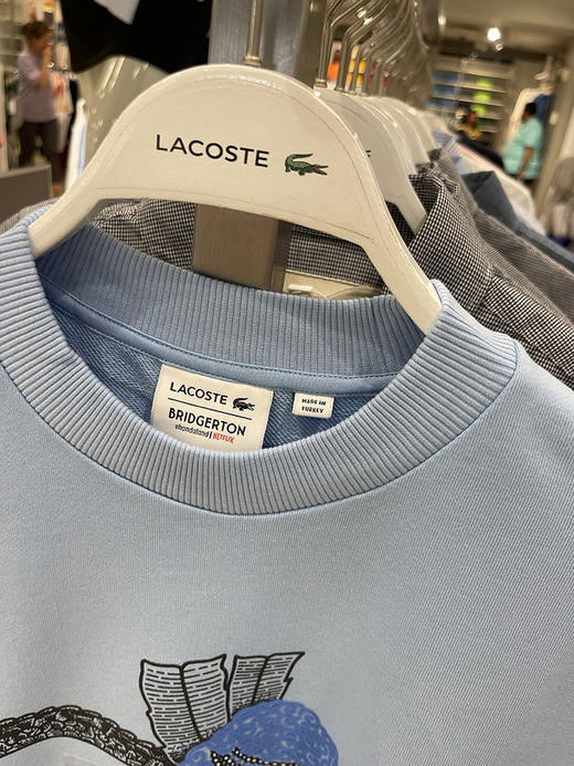 Lacoste/法国鳄鱼 男士圆领纯棉鳄鱼印花套头长袖卫衣 SH8202 商品图3