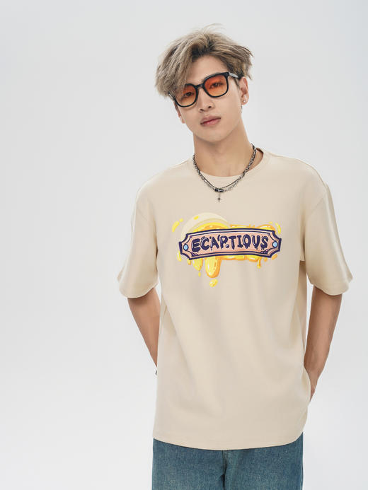 ECAPTIOUS·夏季290g重磅情侣短袖T恤男女原创宽松休闲上衣 商品图6