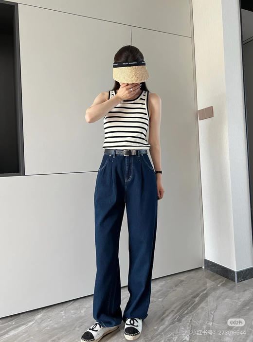 【断码 清仓 凑单】高支 小禾 条纹超细棉针织 背心 要修身效果 卡码收小一码 商品图9