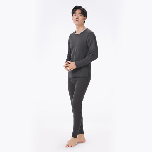 都市丽人都市锋尚保暖衣强暖套装导电丝-牛奶暖暖衣厚男士保暖衣套装FWT2A3 商品图2