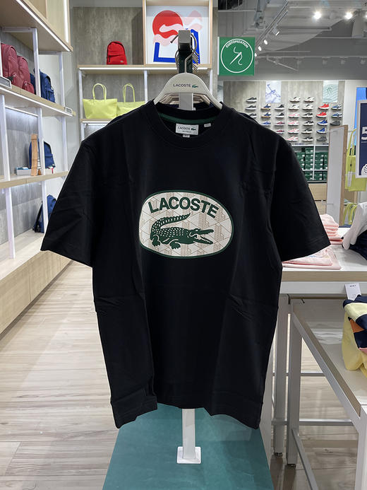 Lacoste/法国鳄鱼 男士夏季圆领纯棉宽松印花休闲短袖T恤TH0064 商品图2