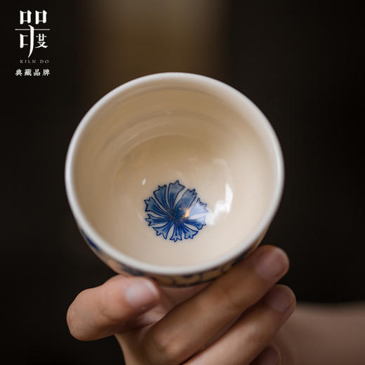 问鼎器度汝窑鹅黄青花吉雅杯（禅华）(虾戏图)（缺货） 商品图3