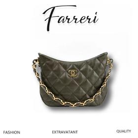 香奶奶  新款 腋下包 正品皮 黑