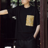 荷言GL 春色染新中式黑色棉短袖拼接真丝龙纹宋锦男装上衣（答谢会） 商品缩略图1