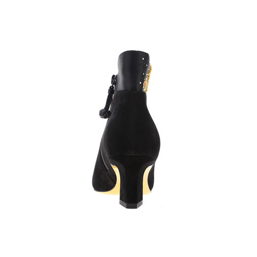 sheme踏地而歌系列异型靴筒口刺绣水晶点缀优雅时尚新中式女士短靴可定制 商品图3