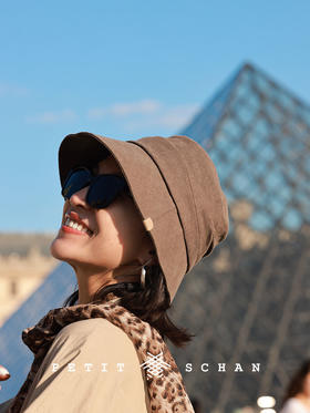 PETIT SCHAN小闪 #070 Chaser of Light 追光者  法国进口精梳亚麻立裁手工捏褶渔夫帽