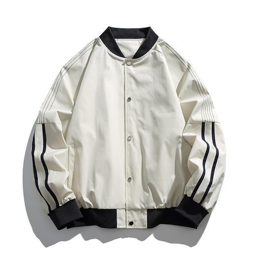 【特大码】【新款DH】大依优型大码棒球领夹克加肥加大休闲胖子宽松外套上衣男装潮流 商品图3