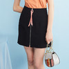 2018夏装新款收腰显瘦口袋ol风黑色a字半身裙女短裙子潮 商品缩略图0