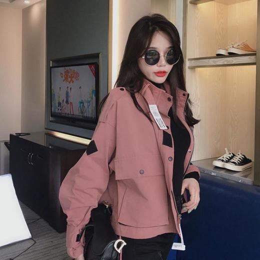 新款百搭 春秋韩版宽松显瘦立领工装夹克女ins潮 商品图4