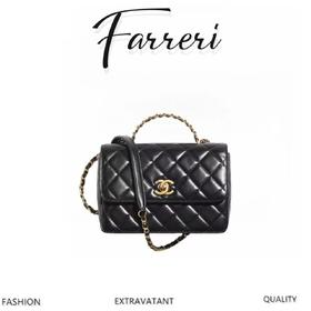 香奶奶 油蜡牛皮手柄包，手柄 手提