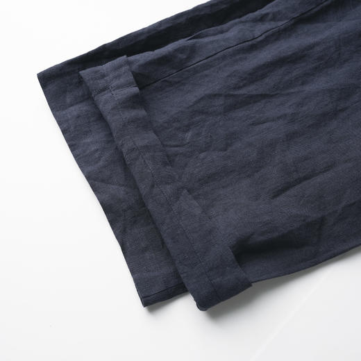 ROMI STUDIO“内心规则”100亚麻砂洗加软松紧腰直筒休闲裤421K5074 商品图4