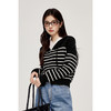【严选】【心动毛衣】诗凡黎条纹连帽针织开衫24秋新款美丽诺绵羊毛上衣女SF8431301 商品缩略图4