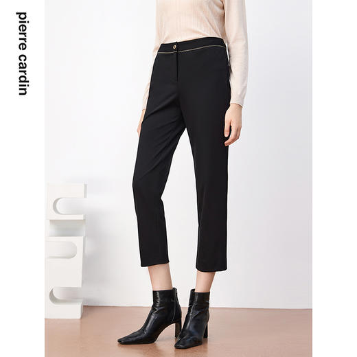 皮尔卡丹女装裤子显瘦直筒百搭气质通勤干练西裤P3334T3985B0
 商品图2