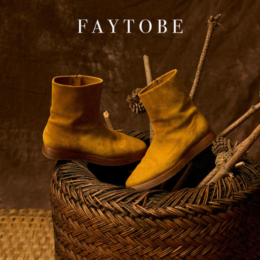 FAYTOBE “金盏”极简绒面小踝靴 商品图1