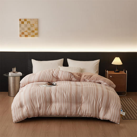 顶柔日系条纹纤维被 商品图0