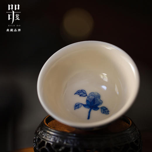 问鼎器度汝窑鹅黄青花玉钩杯(盛意)（龙珠赐紫）（缺货） 商品图6