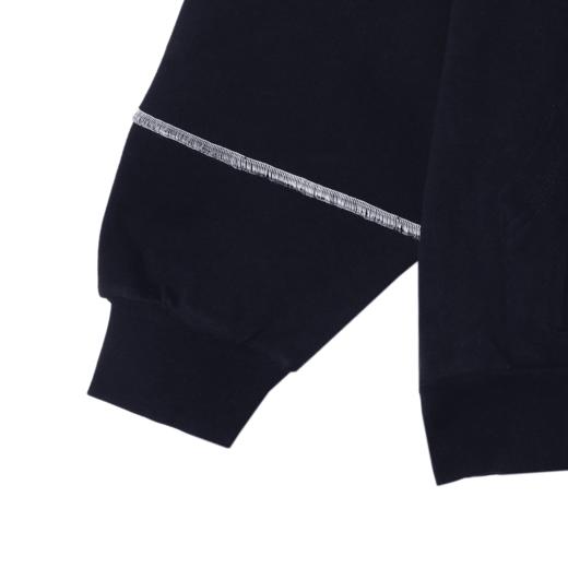 83023秋冬款黑白撞色缉明线潮流宽松百搭休闲时尚长袖卫衣 商品图3