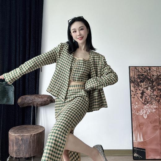 PIANAI冷小姐# 绿色格子三件套 商品图2