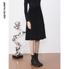 皮尔卡丹女装半身裙春秋黑色丝绒A字版春秋百搭半裙P3320S3993B0
 商品缩略图1