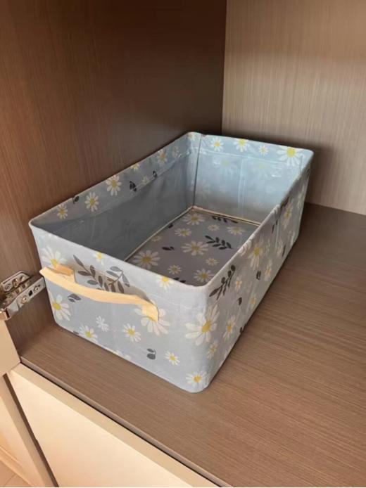 🌈【YOOHOPE清新小雏菊钢架收纳筐】🔺无纺布材质，加厚设计，✅防潮防污，一擦即净 🔺升级钢架支撑，可折叠 商品图1