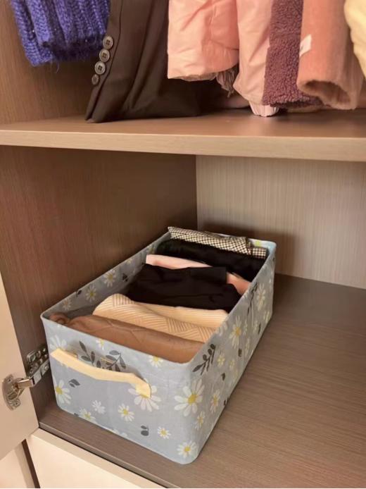 🌈【YOOHOPE清新小雏菊钢架收纳筐】🔺无纺布材质，加厚设计，✅防潮防污，一擦即净 🔺升级钢架支撑，可折叠 商品图2