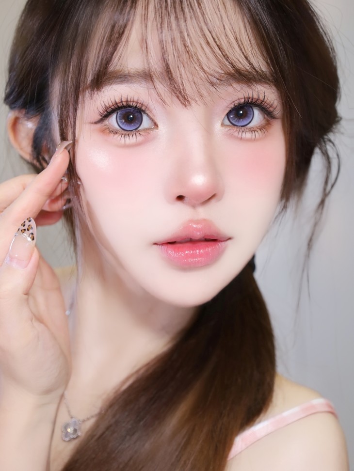 ISLANDCON 幻灵紫泪14.5mm 年抛纯欲幼态十足芭比Doll美瞳 蓝紫色-VVCON美瞳网13