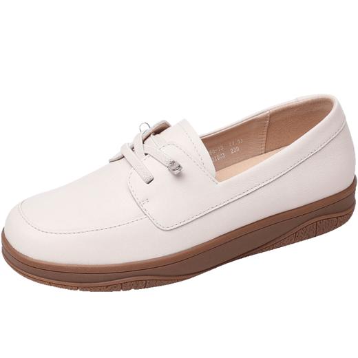 信诺真皮小白鞋女鞋2024新款秋季舒适休闲平底女士小皮鞋软底单鞋Q3066-13 商品图3