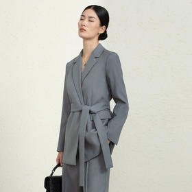 TH理论家腰带翻领长袖通勤优雅显瘦羊毛女式西装外套西裤套C22068