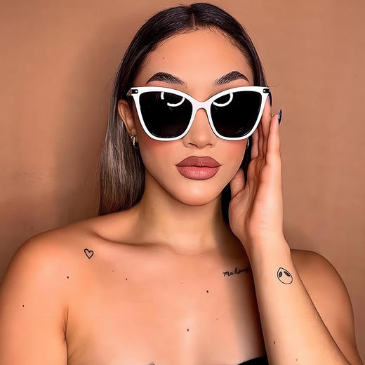 【国庆出游季~女神装备，欧美风】新款复古猫眼墨镜 女生波西米亚风 大框眼镜 时尚欧美太阳镜 拍照更出片-QQ 商品图1