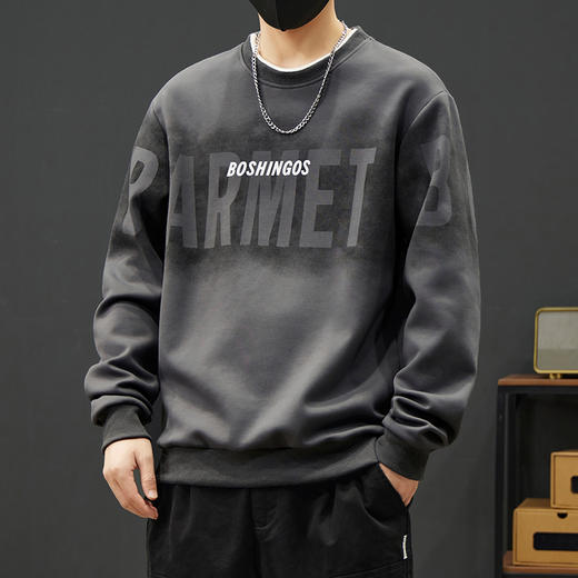 【新款DYY】大依优型大码圆领卫衣男宽松休闲上衣胖子加肥加大男士潮流 商品图7