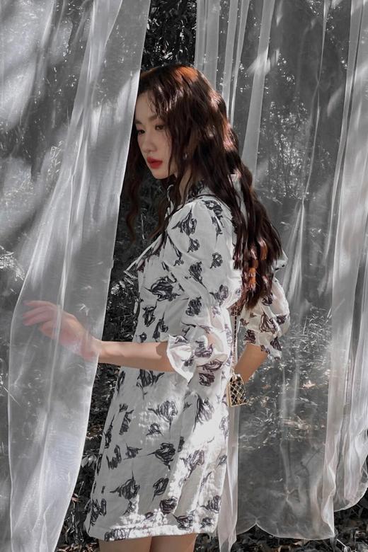 L.Fleuri 新中式立领系带碎花连衣裙 16946 商品图3