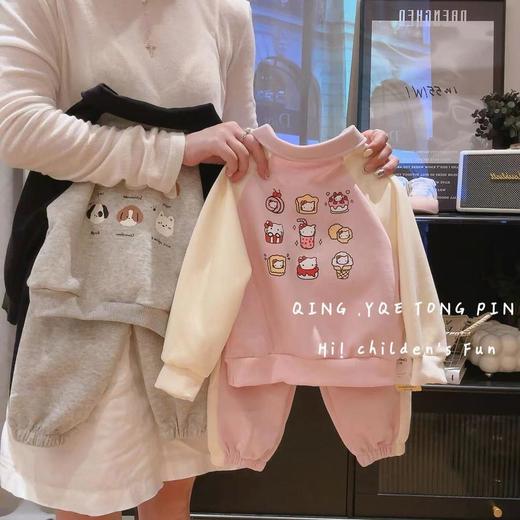 【49.9/套 网红款】2024新款儿童卫衣套装男女童卫衣两件套休闲百搭洋气华棉抗起球聚 商品图7