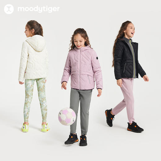【24年秋新品】moodytiger女童棉服24秋冬新款PRIMALOFT科技棉保暖运动外套43210601 商品图4