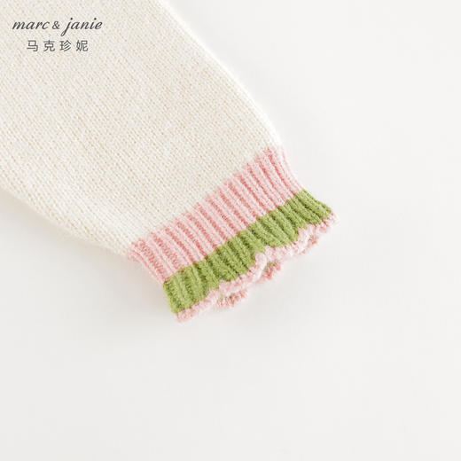 马克珍妮女童小兔子提花保暖毛衣儿童针织衫2024年冬装新款241067 商品图4