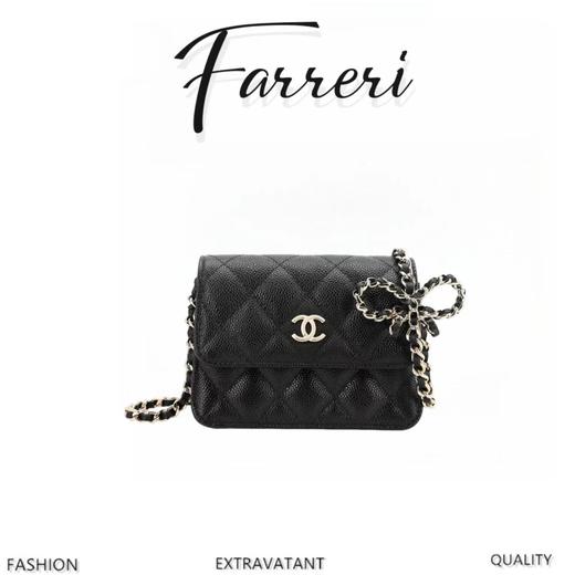 香奶奶  春夏新款 蝴蝶结小废包 黑色 商品图0