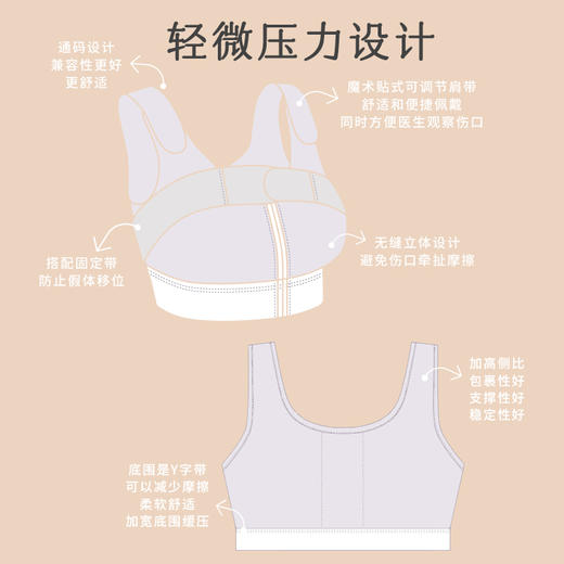 【爱慕】【压力胸衣】爱慕义乳乳腺术后假体固定内衣乳房重建缩丰胸保乳束胸 商品图1