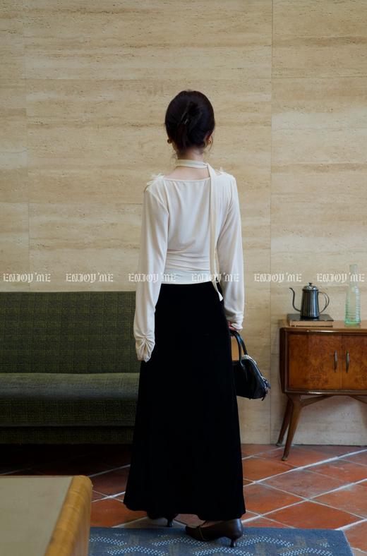 【门店同款】ENJOY秋季时光回廊垂感鱼尾长半裙 159392801 商品图7