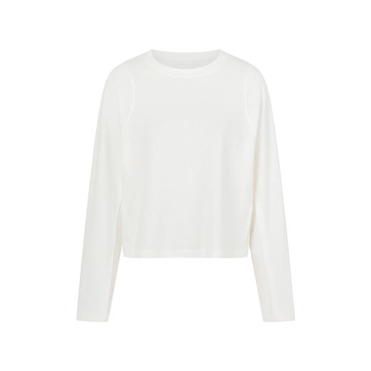 Heydress拼接弹力卫衣女秋季圆领休闲宽松简约松弛感百搭短款上衣 商品图4