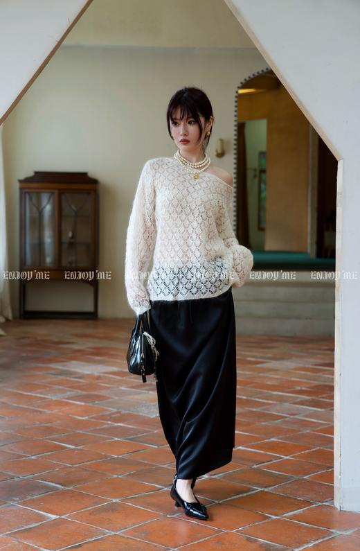 【门店同款】ENJOY秋季时光回廊甜美镂空针织上衣 159151564 商品图3