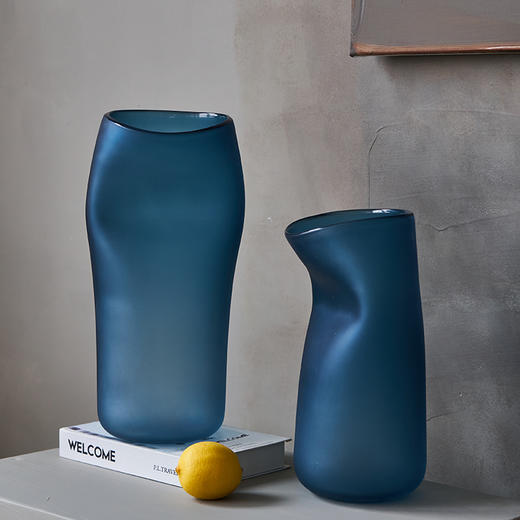 现代轻奢透明淡彩玻璃花瓶水培 家居装饰品摆件客厅餐厅软装花瓶 商品图4