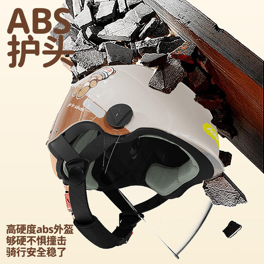 专为3-13岁儿童设计 儿童头盔新国标3C认证 电动车头盔 防晒宝宝半盔四季男女小孩帽 商品图2
