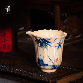 问鼎器度汝窑鹅黄青花馨香公杯（清竹幽兰）（写意紫藤）（缺货）