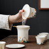 鹤瑞呈祥 羊脂玉茶具 功夫套装 家用陶瓷盖碗 茶壶茶杯景德镇2024新款精致礼盒装 商品缩略图10