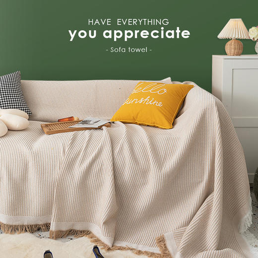 ins风万能沙发巾沙发毯盖巾棉纱沙发盖布全包全盖沙发套罩blanket 商品图0