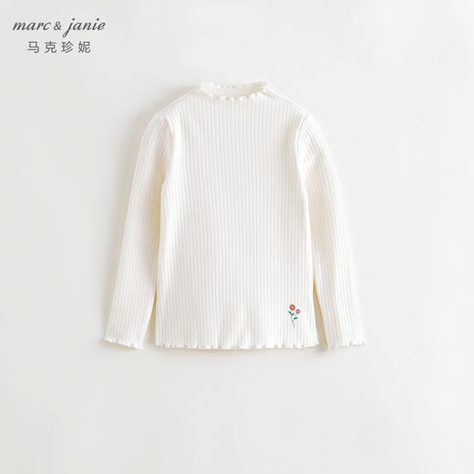 [科技发热]马克珍妮女童半高领条纹打底衫儿童T恤秋冬新款241555 商品图1